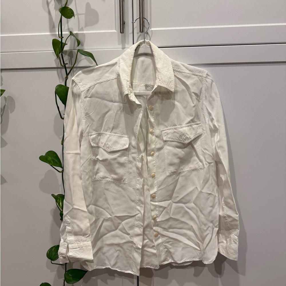 Zara White Button Down Shirt